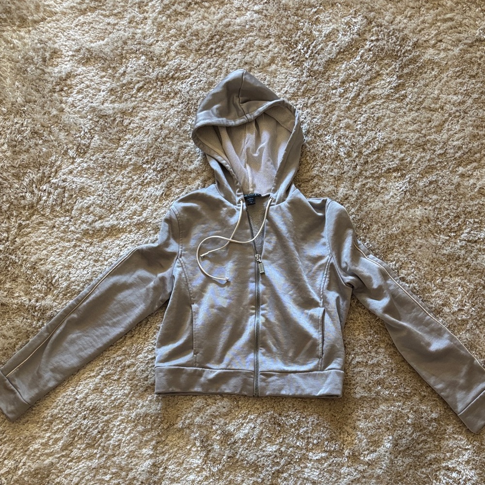 BBSP  Light Gray Zip-Up Hoodie Jacket for girls 
Size M